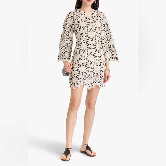 ZIMMERMANN Ottie cotton-bend bell sleeve mini dress. Size 3/M - Picture 5 of 17